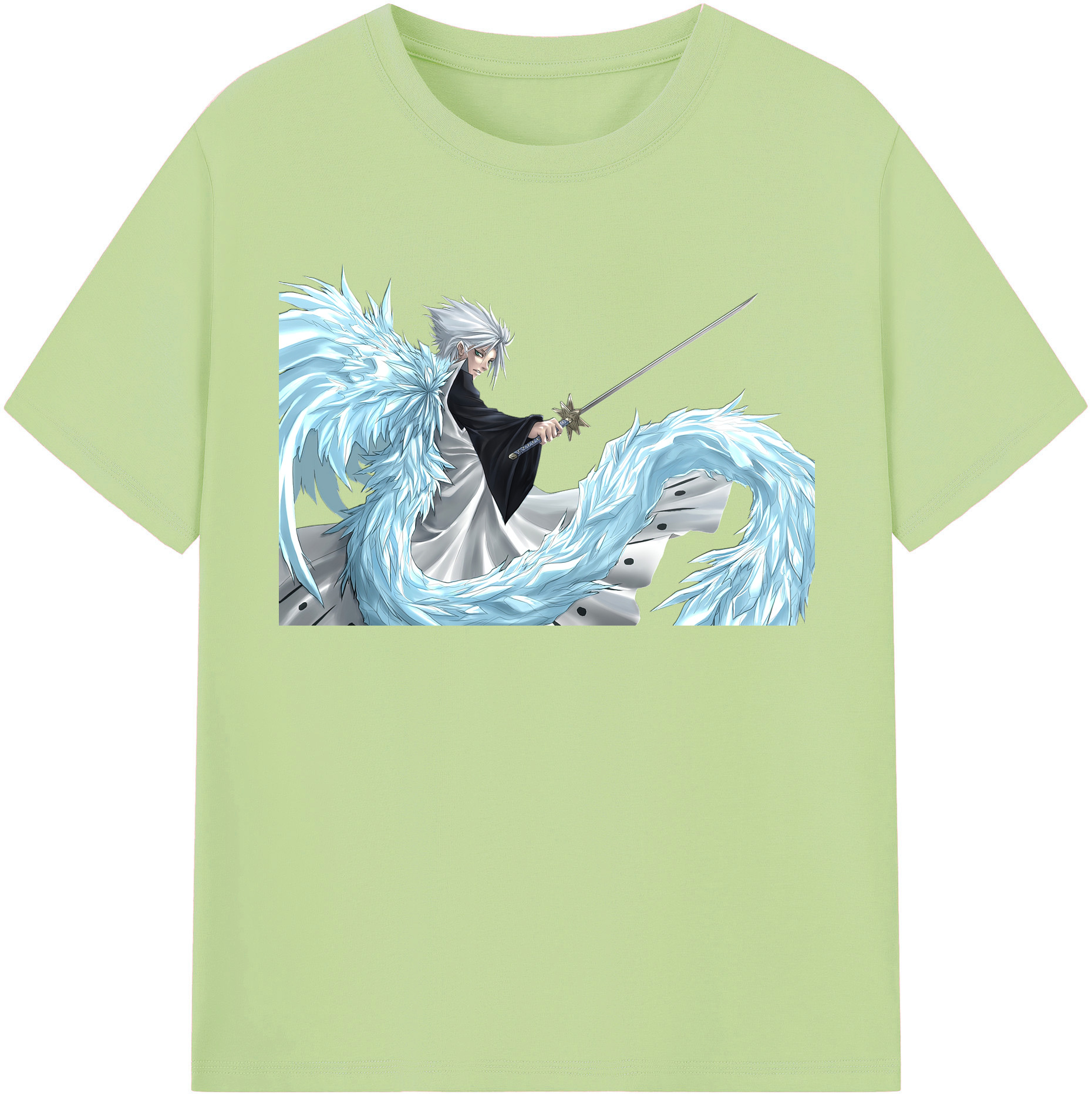 （画像用） ブリーチ 日番谷冬獅郎（ひつがや とうしろう） BLEACH Hitsugaya Toushirou 綿100％半袖Tシャツ（フロントプリント）